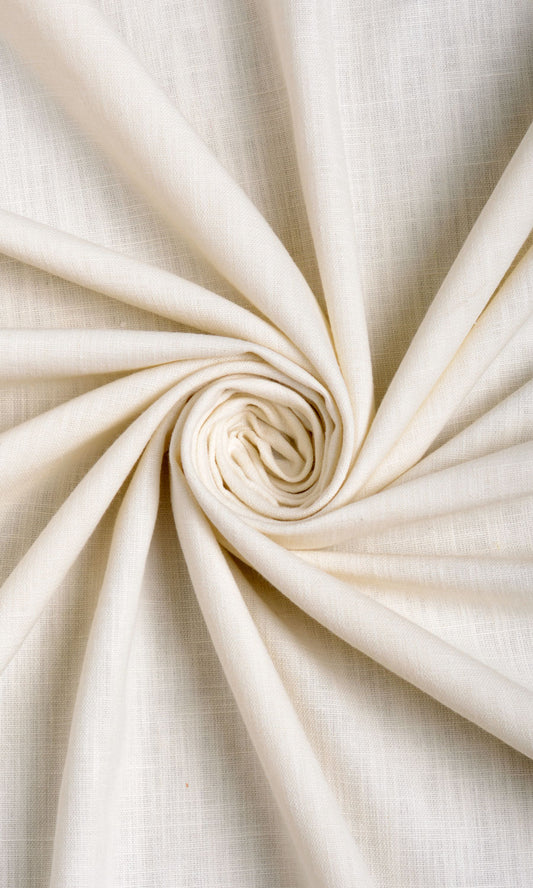 Poly-Cotton Home Décor Fabric Sample (Cream/ White)