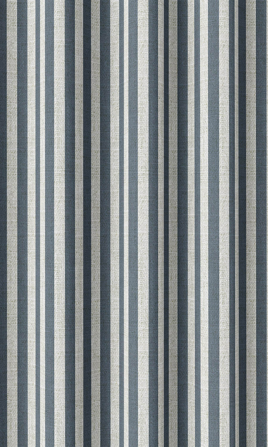 Modern Striped Print Home Décor Fabric By the Metre (Petrol Blue/ White)