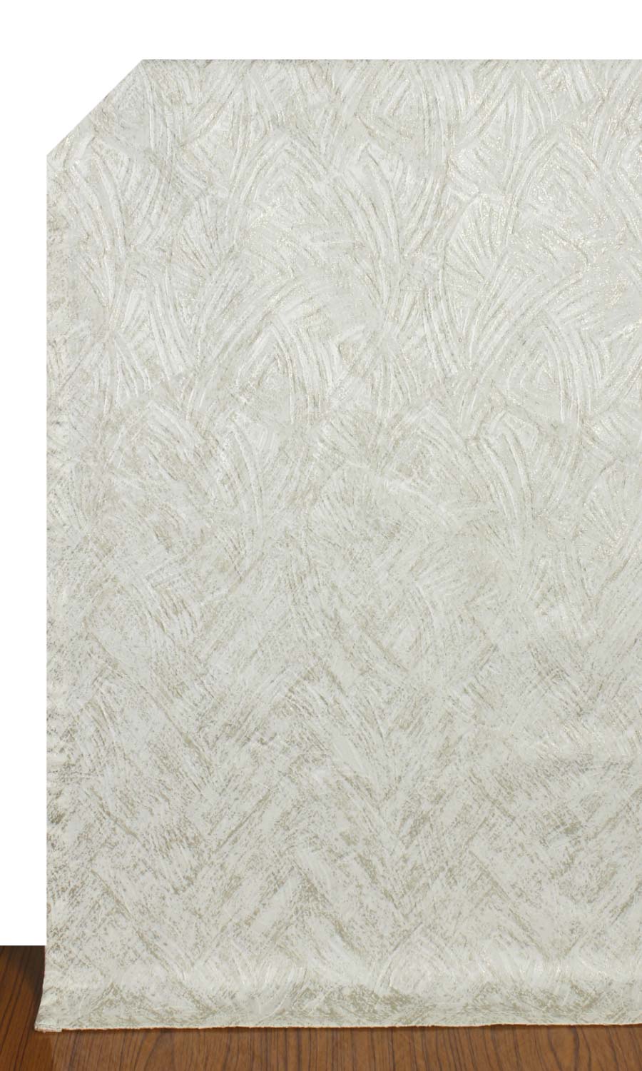 Patterned Poly-Cotton Window Treatments Fabric By the Metre (Pale Beige/ Cream)