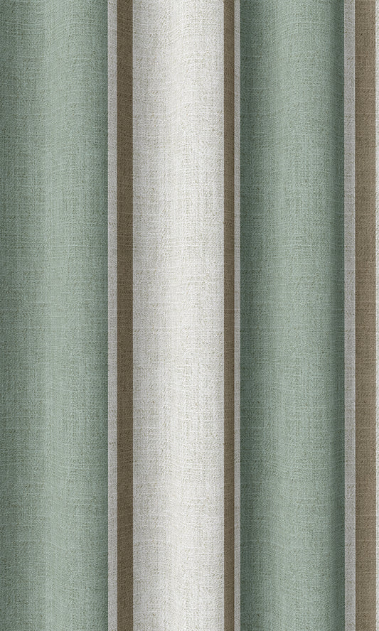 Striped Home Décor Fabric By the Yard (Blue/ Brown/ White)
