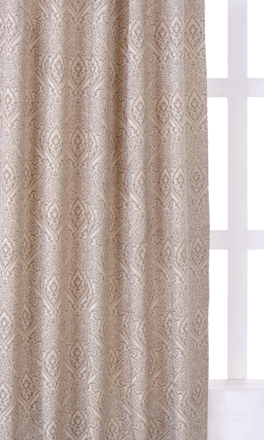 Velvet Window Treatments Fabric By the Metre (Ivory/ Beige)
