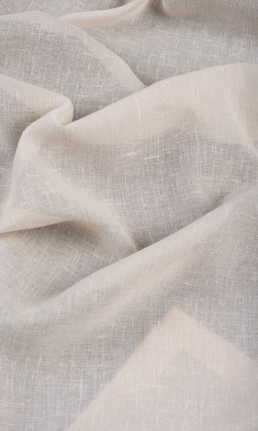 Plain Sheer Fabric Sample for Curtains & Drapes (Parchment White)