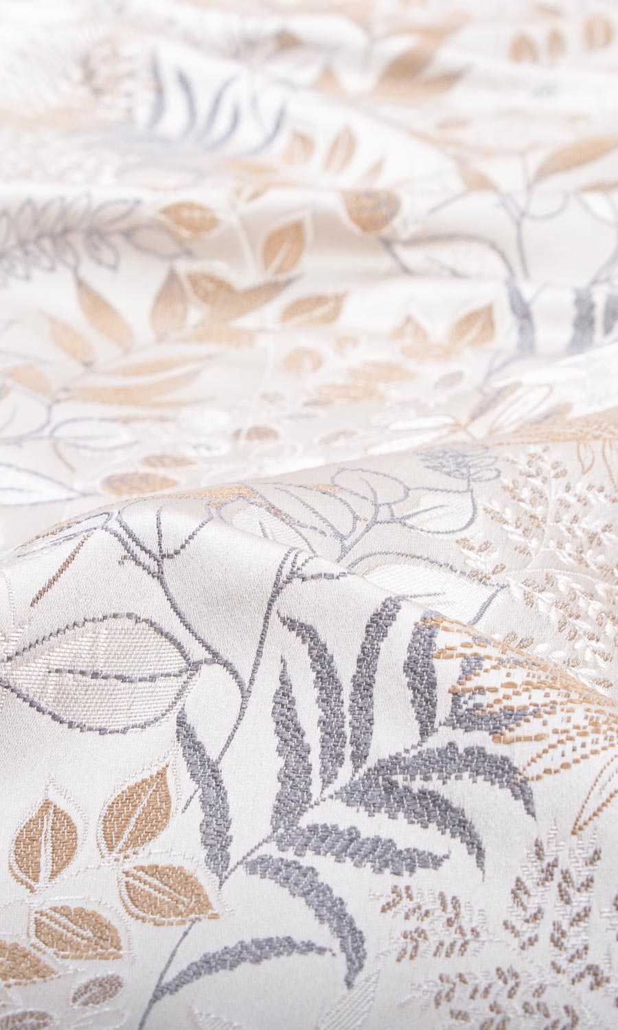 Botanical Home Textile Fabric Material By the Metre (Gray)