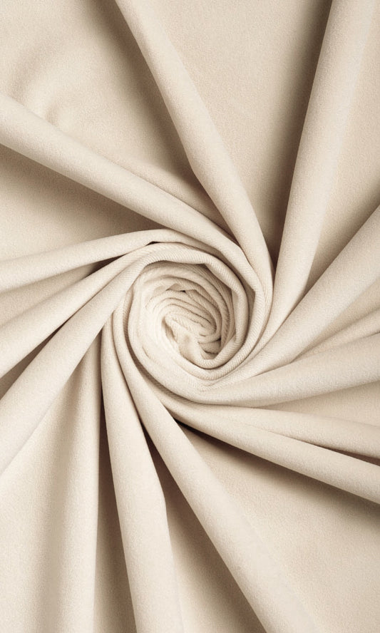 Velvet Curtain Panels (Pale Beige)
