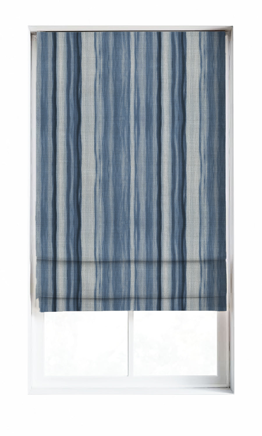 Modern Striped Home Décor Fabric Sample (Cobalt/ Denim Blue)