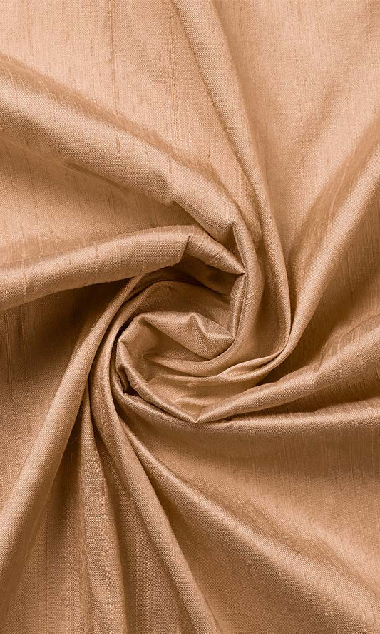 Pure Silk Home Décor Fabric Sample (Peach Brown)