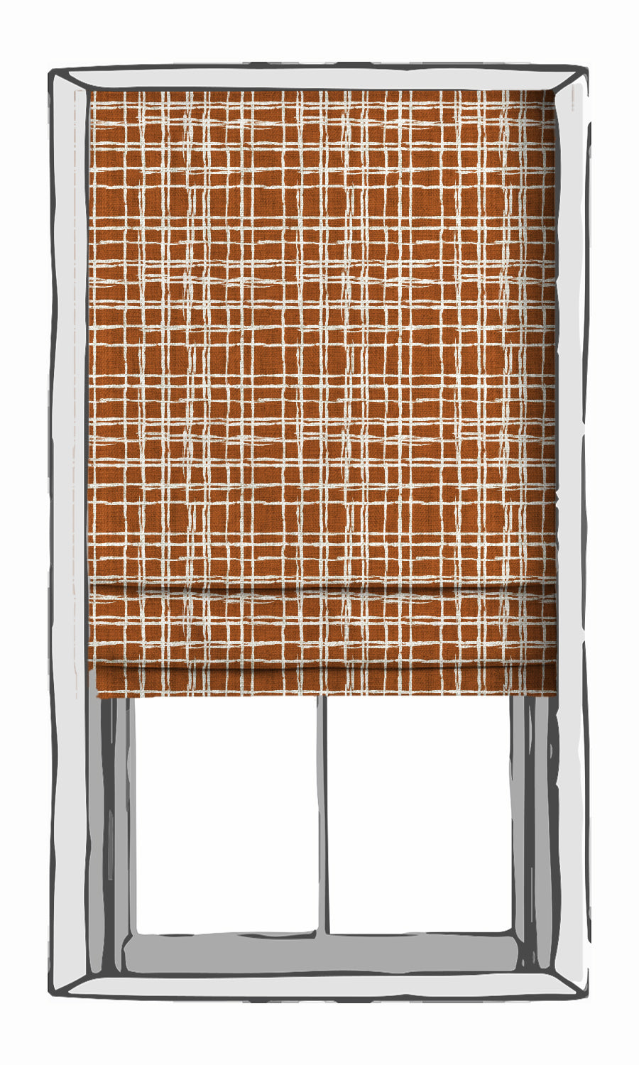 Abstract Patterned Free Fabric Material Sample (Orange/ White)
