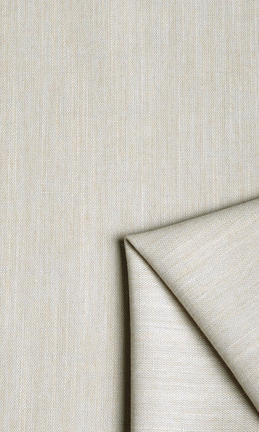 Plain Linen Texture Fabric Material By the Metre (Pale Grey/ Ivory)