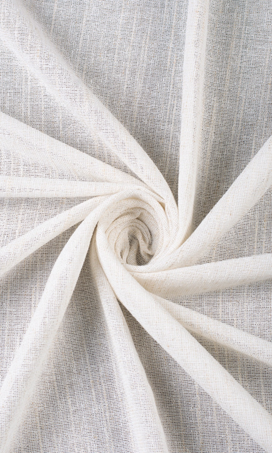 Poly-Linen Sheer Window Treatments Fabric Sample (Ivory)