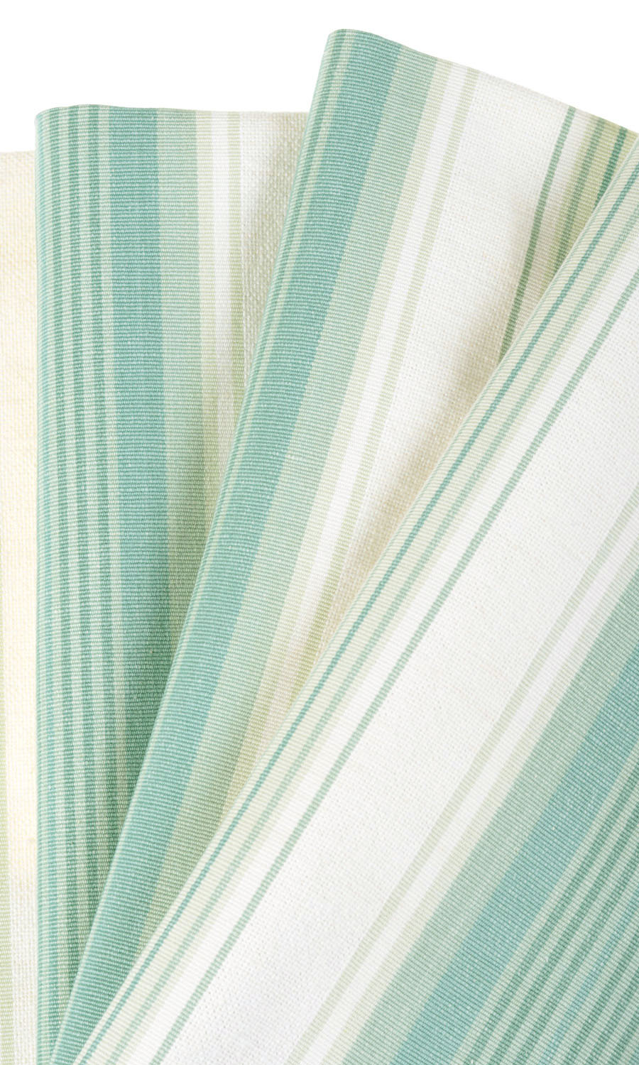 Striped Fabric Material By the Metre (Seafoam Green/ White)