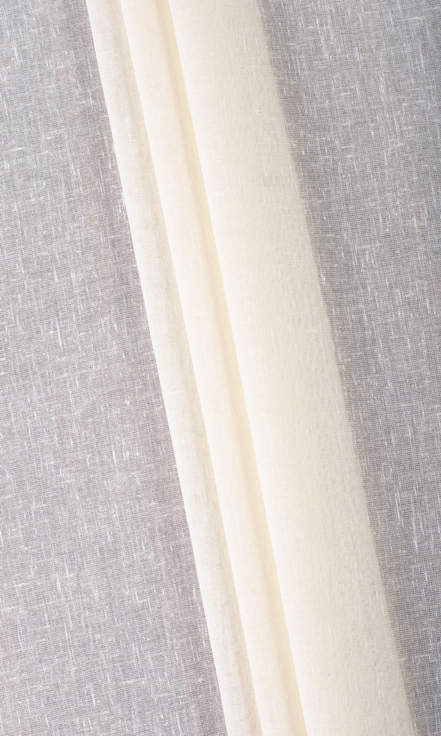 Plain Sheer Home Textile Fabric Material By the Metre (Ivory)