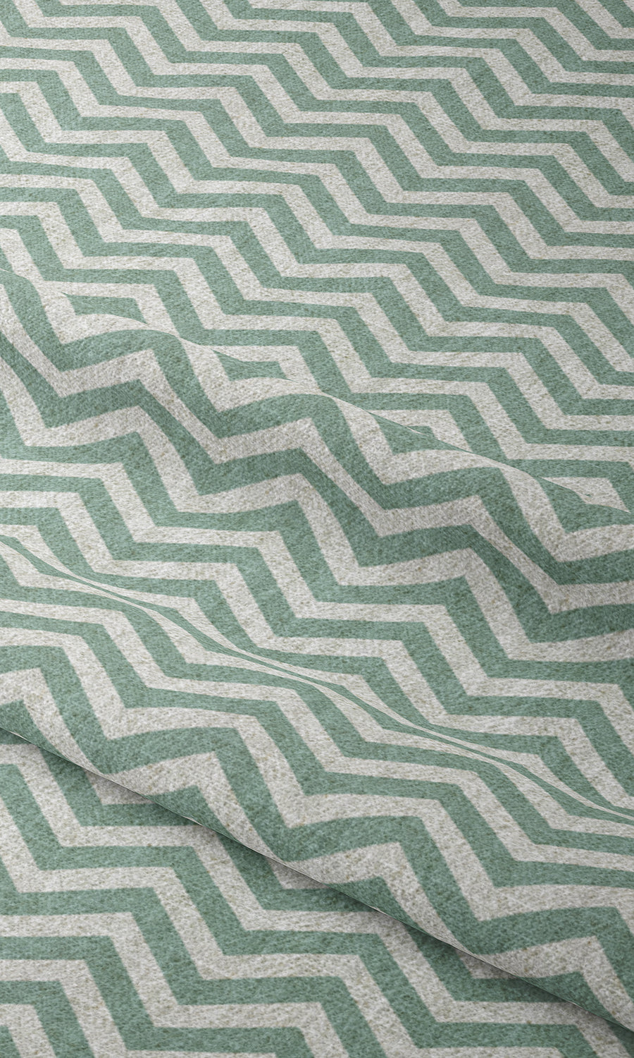 Chevron Print Window Treatments Fabric Sample (Duck Egg Blue/ White)