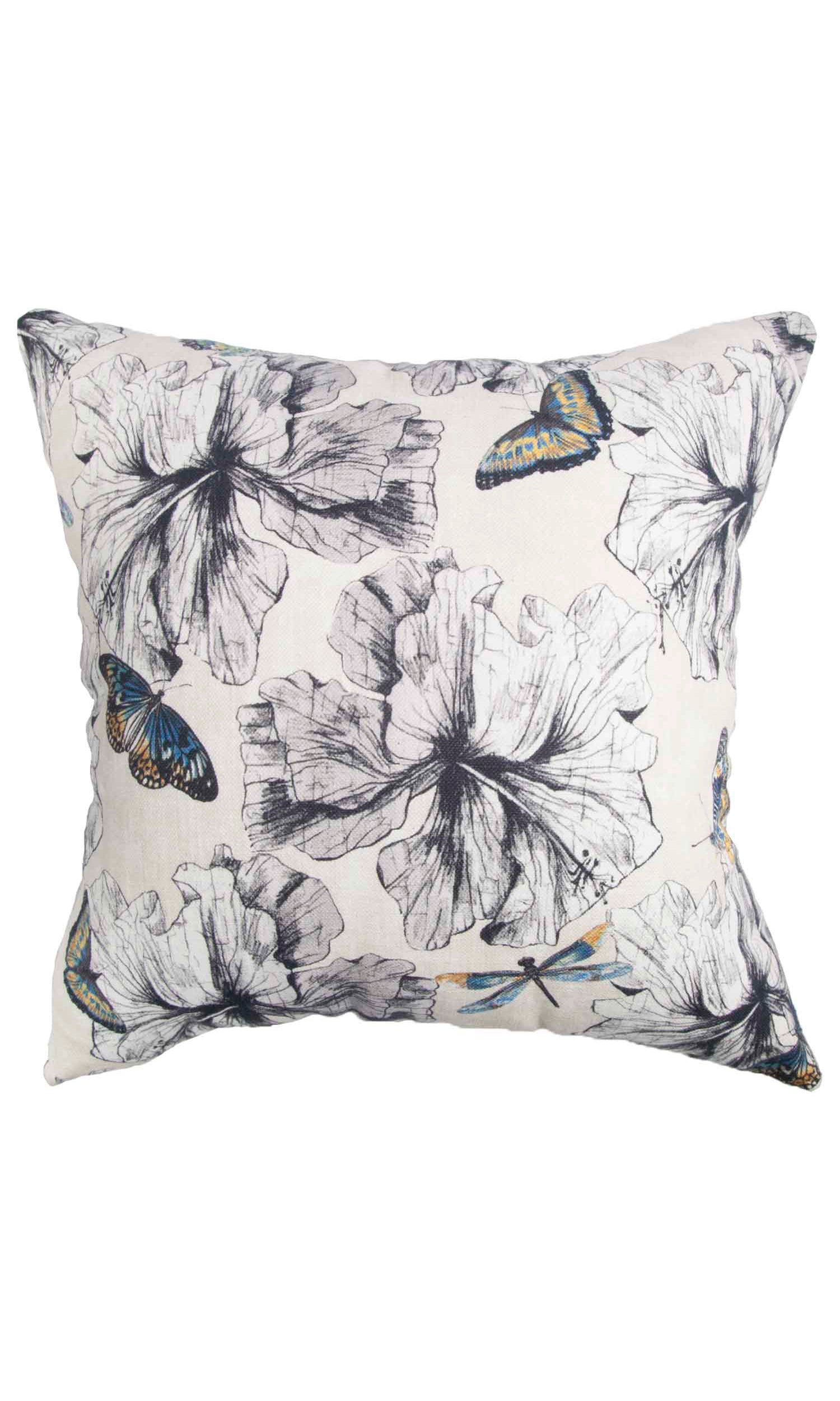 Butterfly Print Cotton Free Fabric Material Sample (Yellow)