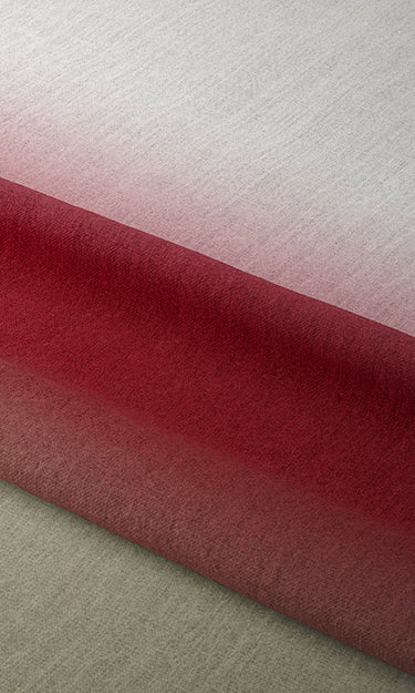 3-Tone Ombre Fabric Material By the Metre (Red/ Stone Grey)