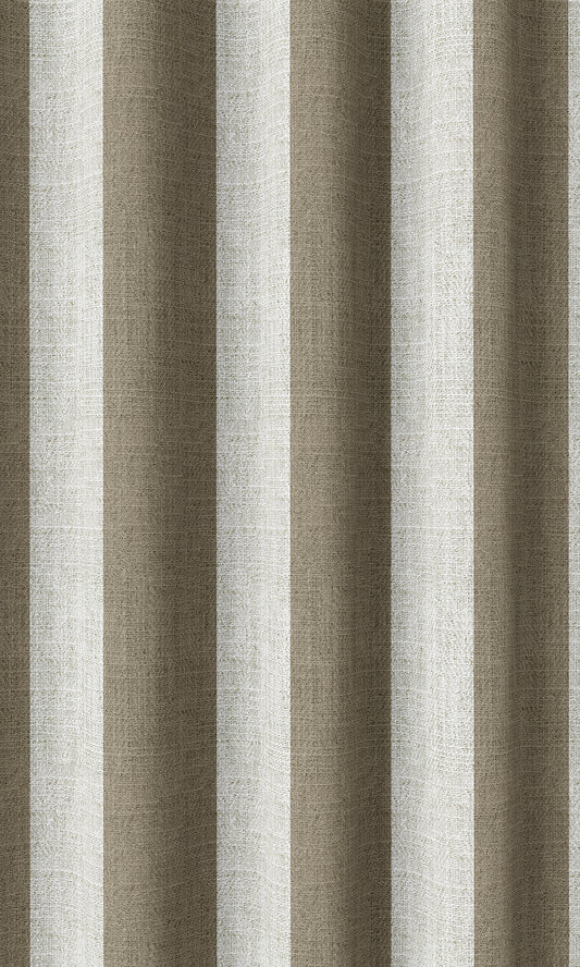 Striped Drapes (Cedar Brown/ White)