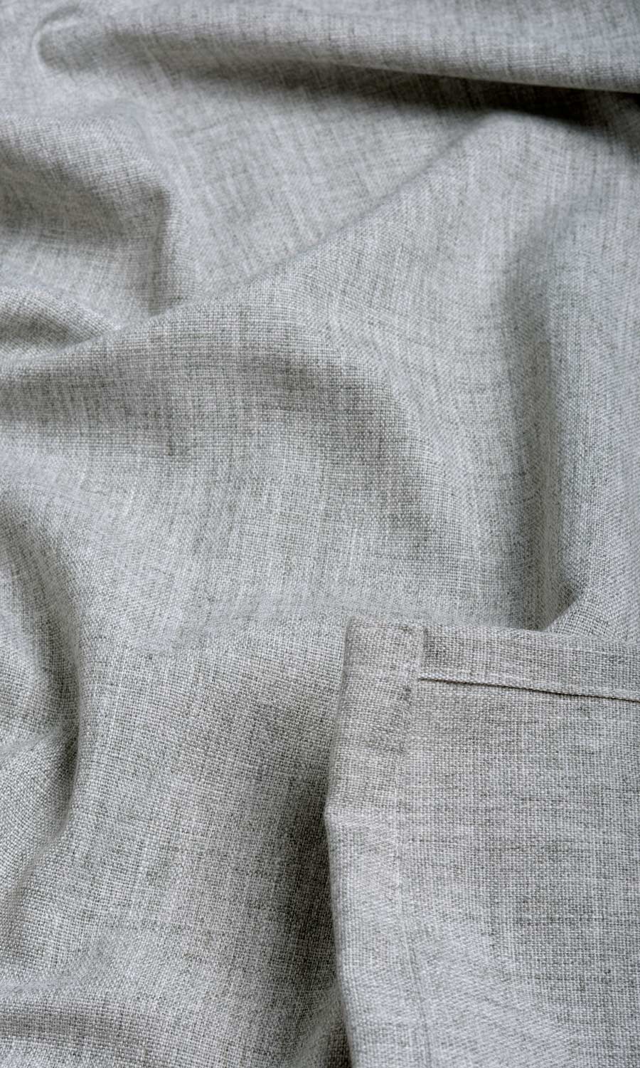 Plain Linen Texture Fabric By the Metre for Curtains & Drapes (Steel Grey)