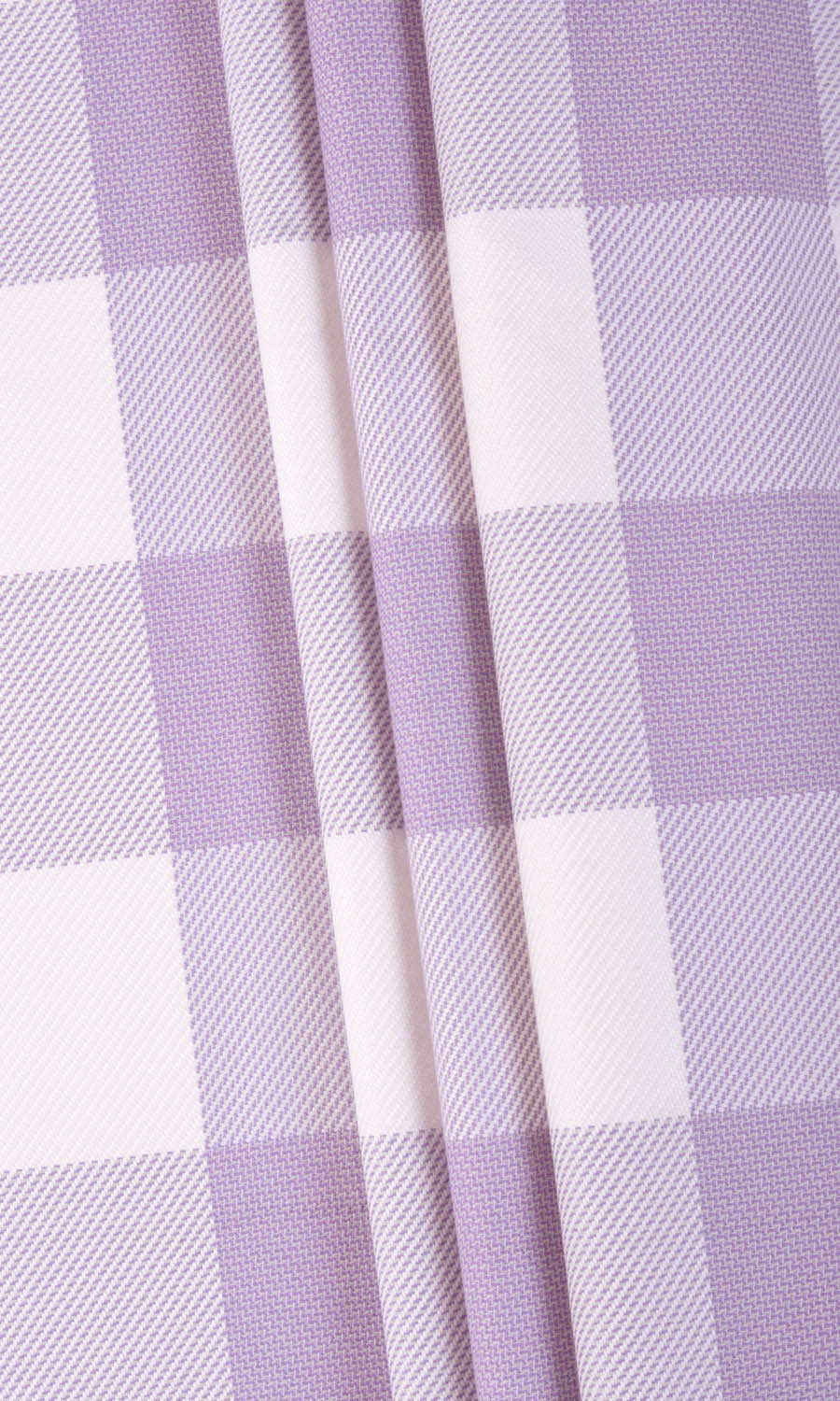 Buffalo Plaid Home Textile Fabric Material By the Metre (Pale Purple/ White)