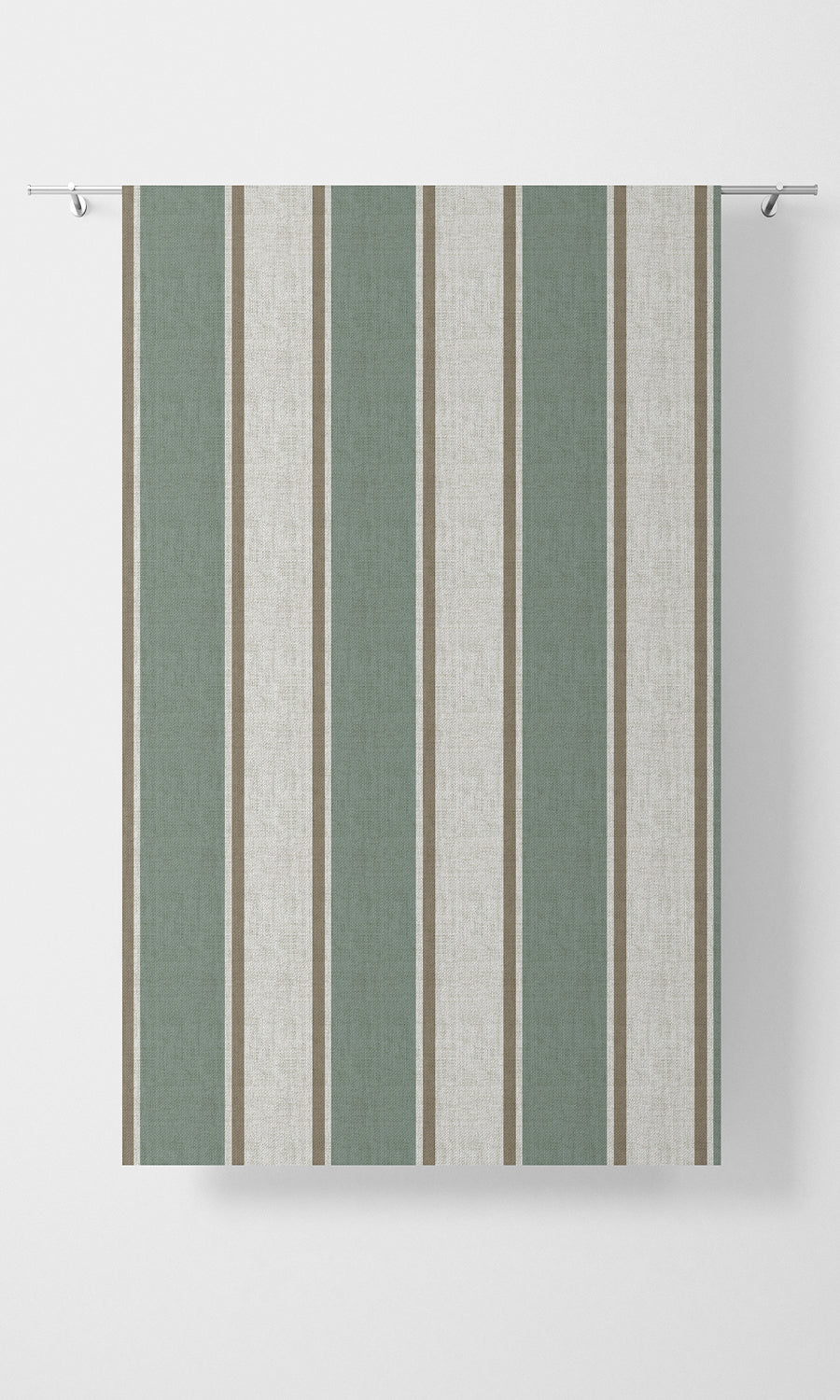 Striped Home Textile Fabric Material By the Metre (Blue/ Brown/ White)
