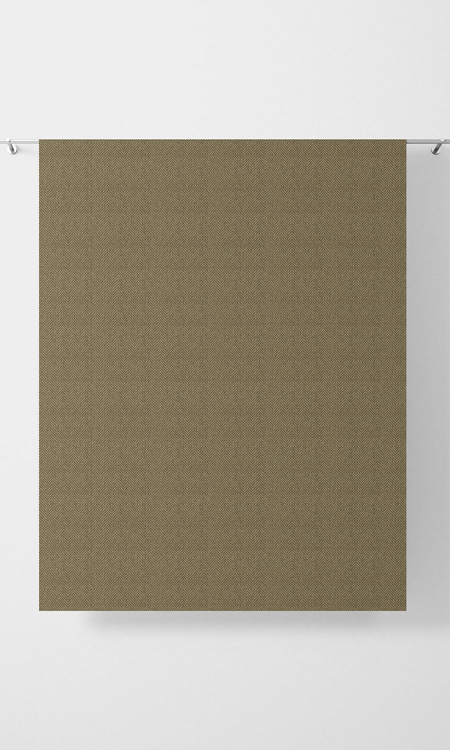Herringbone Textured Fabric Material By the Metre (Olive Green)