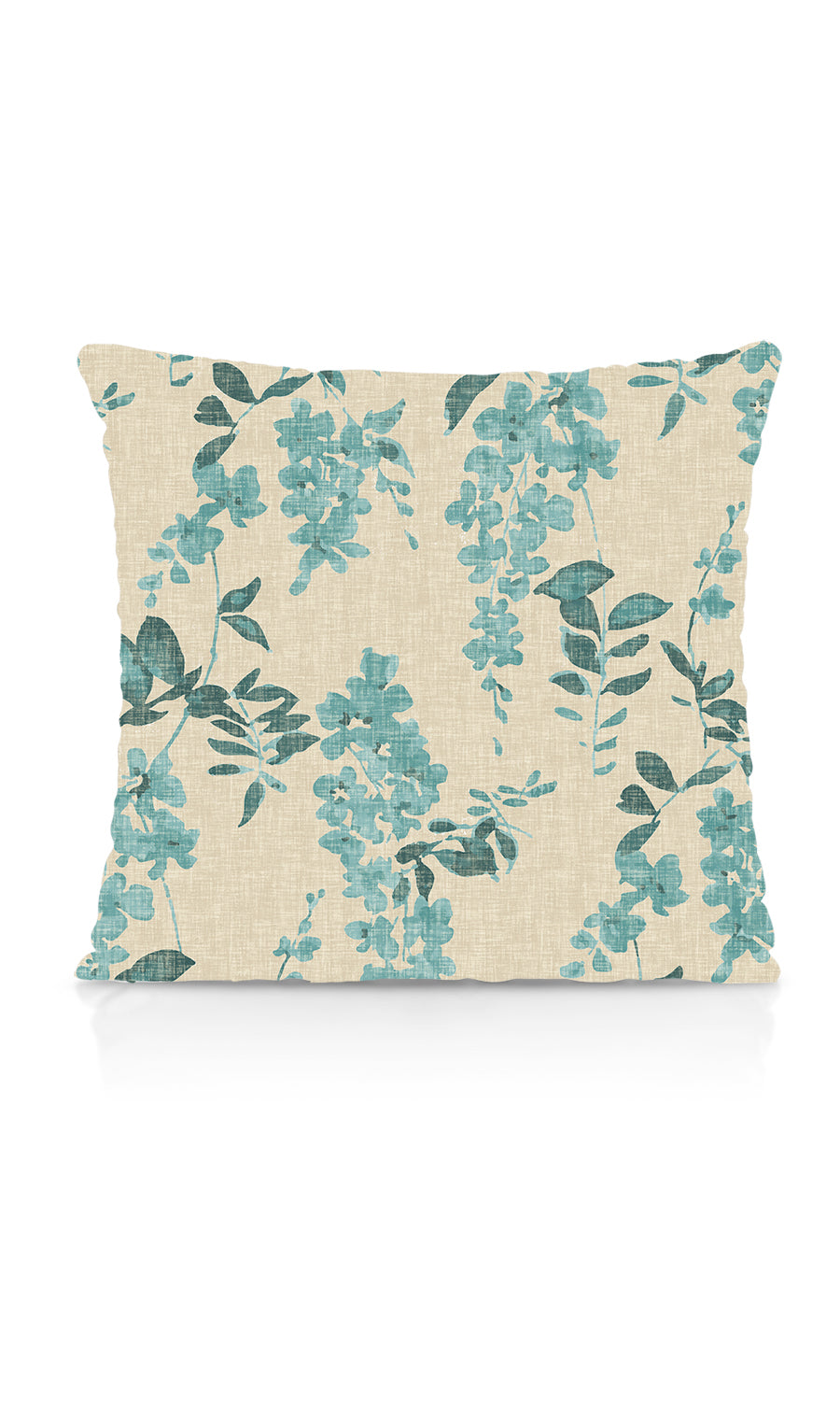 Floral Dimout Fabric Material By the Metre (Blue/ Grey)