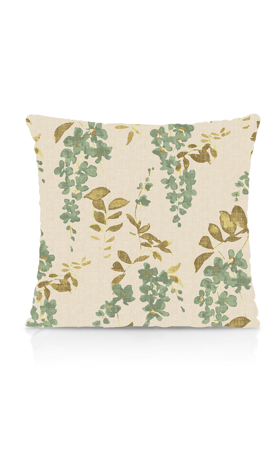 Dimout Floral Fabric Material By the Metre (Green/ Grey)