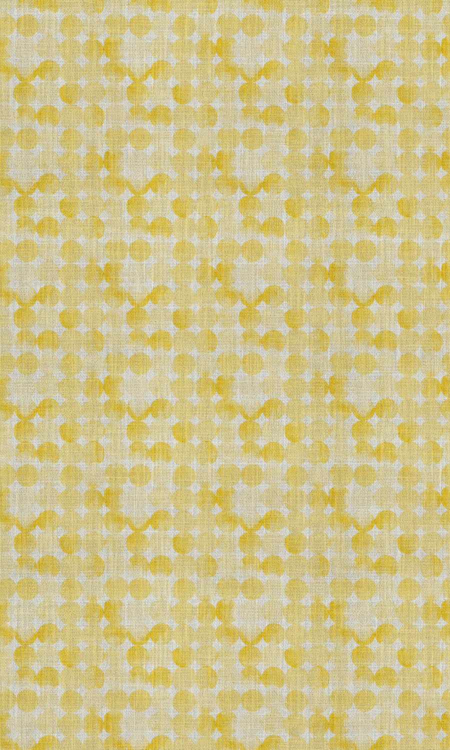 Polka Dot Free Fabric Material Sample (Eggshell White/ Warm Yellow)