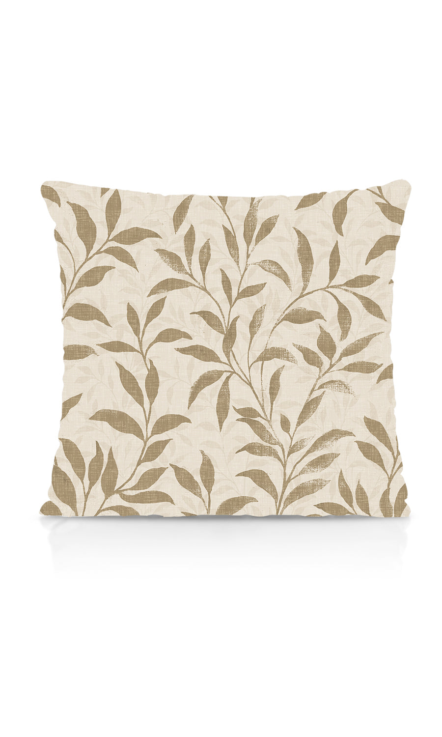 Dimout Floral Free Fabric Material Sample (Eggshell White/ Brown)