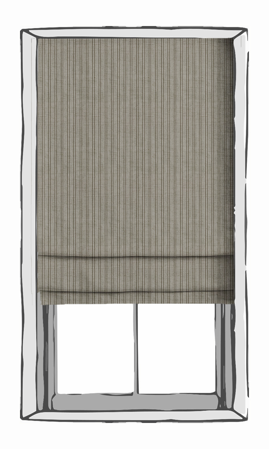Modern Striped Fabric Material By the Metre (Beige/ Brown)