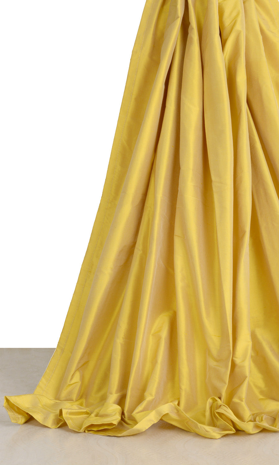Shantung Silk Window Treatments Fabric By the Metre (Yellow)