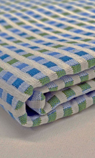 Cotton Home Textile Fabric Material Sample (Blue/ Green)