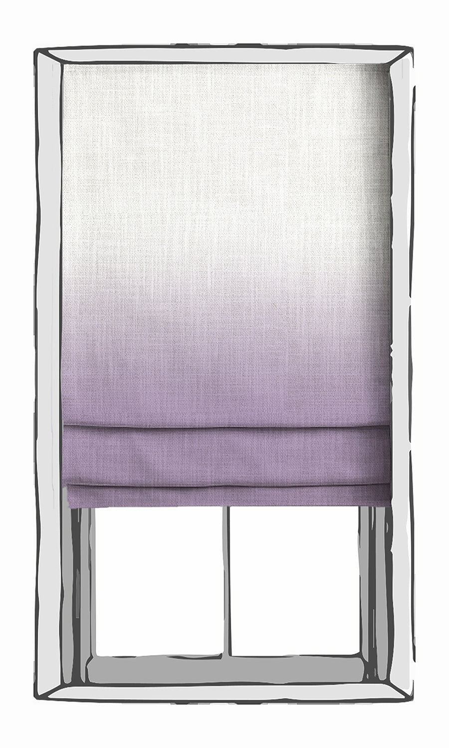 2-Tone Ombre Window Treatments Fabric By the Metre (Purple)