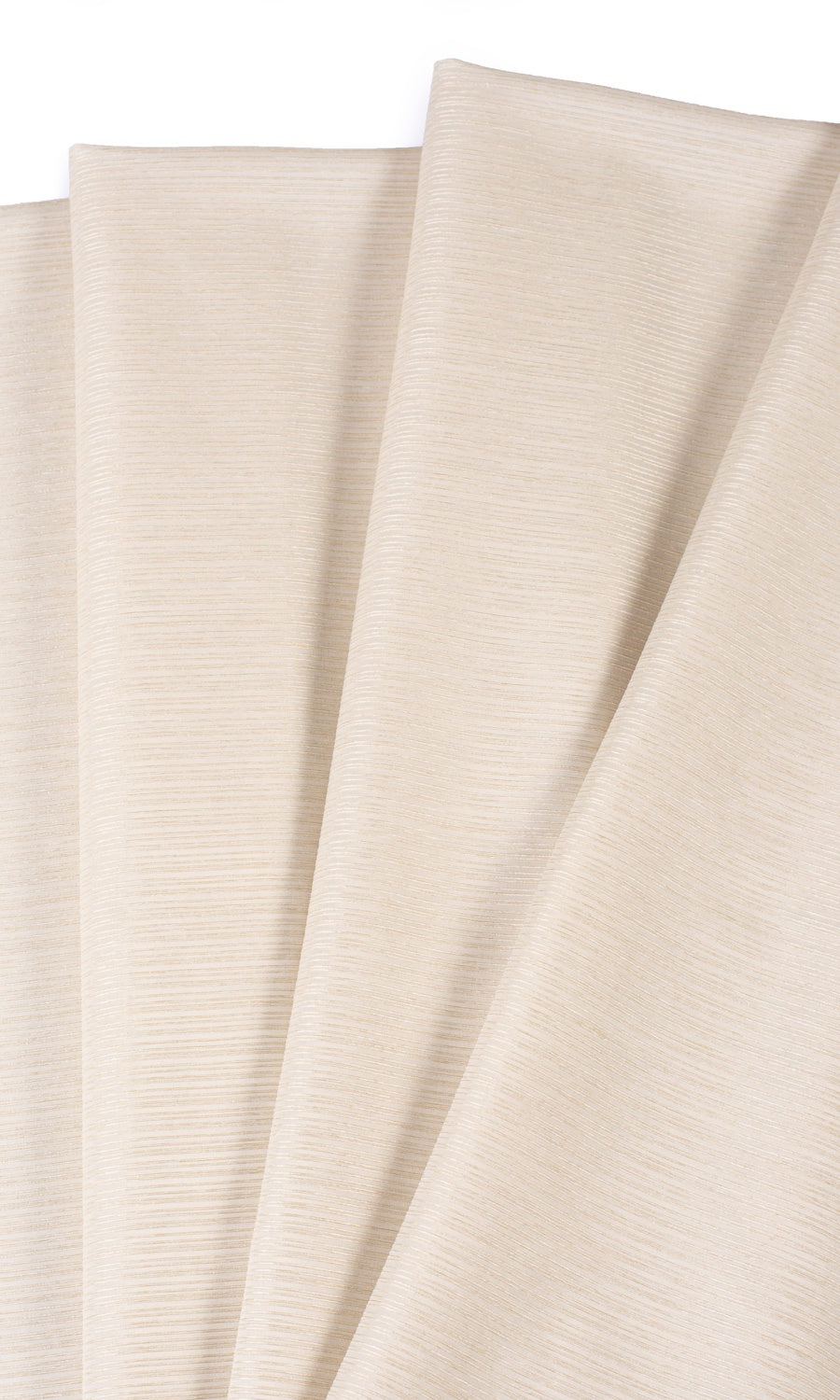 Striped Sheer Fabric Material By the Metre (Champagne Beige)