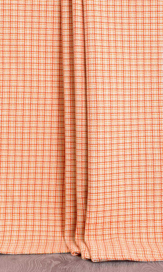 Basketweave Patterned Curtain Panels