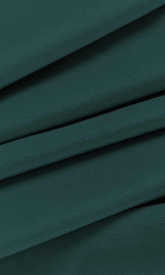 Velvet Home Décor Fabric By the Metre (Teal Blue)