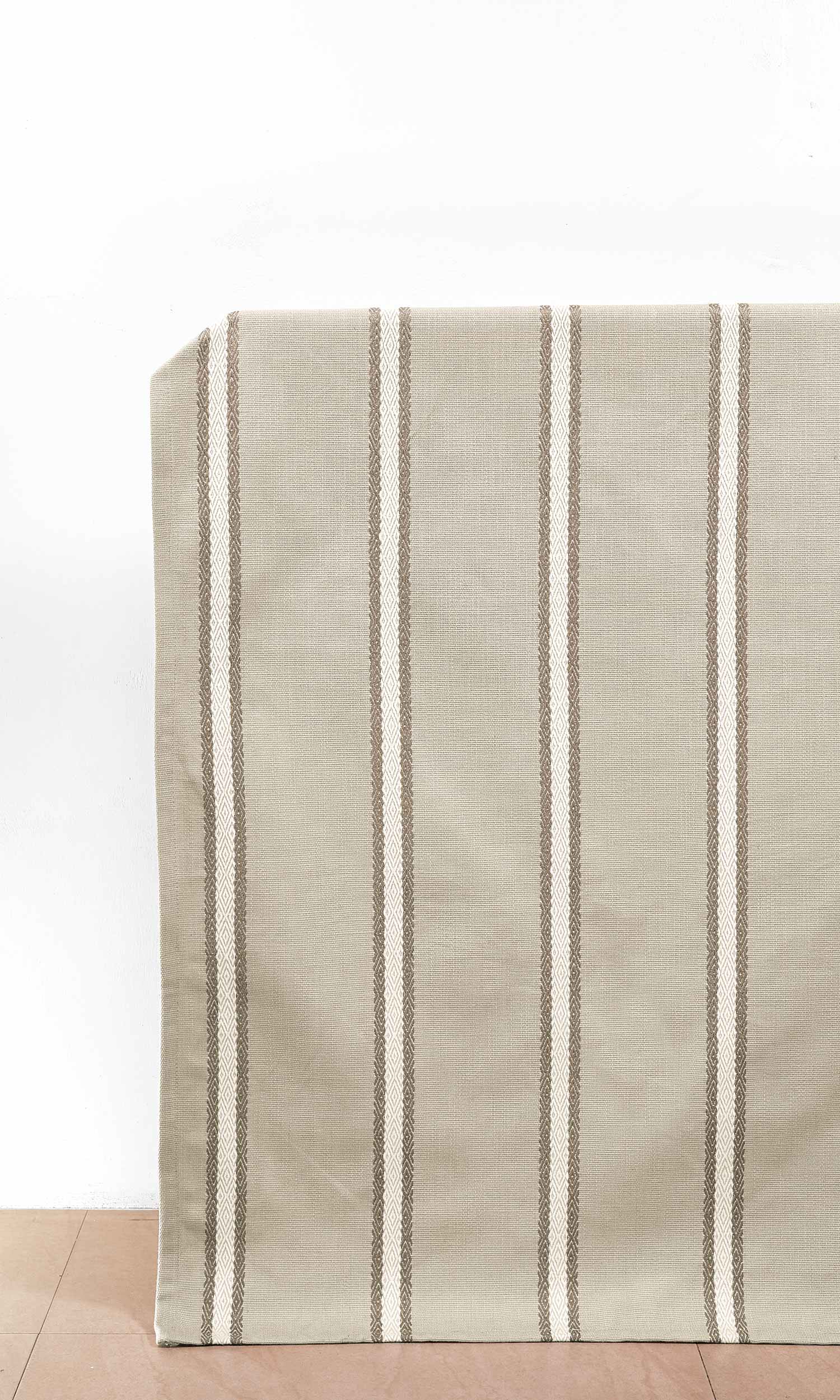 Striped Home Décor Fabric By the Metre (Gray/ White)