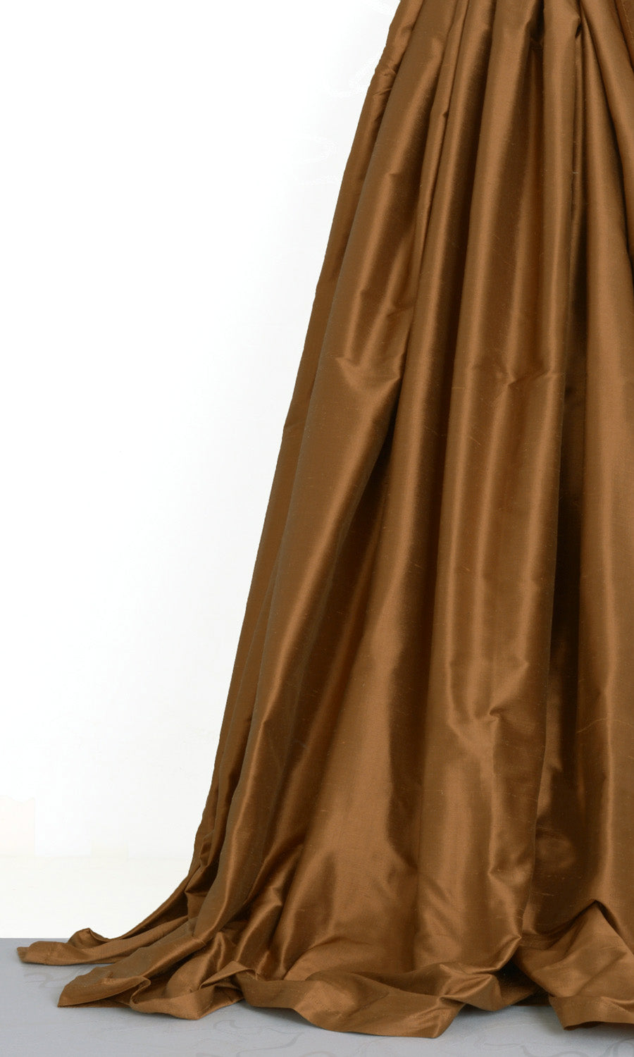 Shantung Silk Window Treatments Fabric By the Metre (Bronzy Orange)