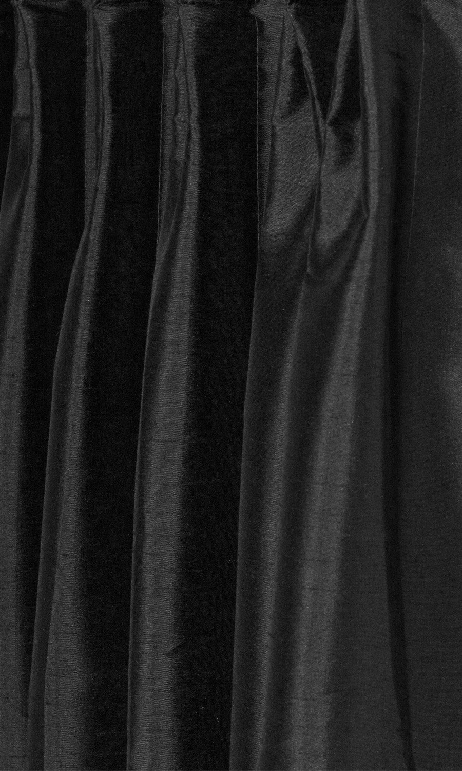Faux Silk Window Treatments Fabric Sample (Black/ Grey)