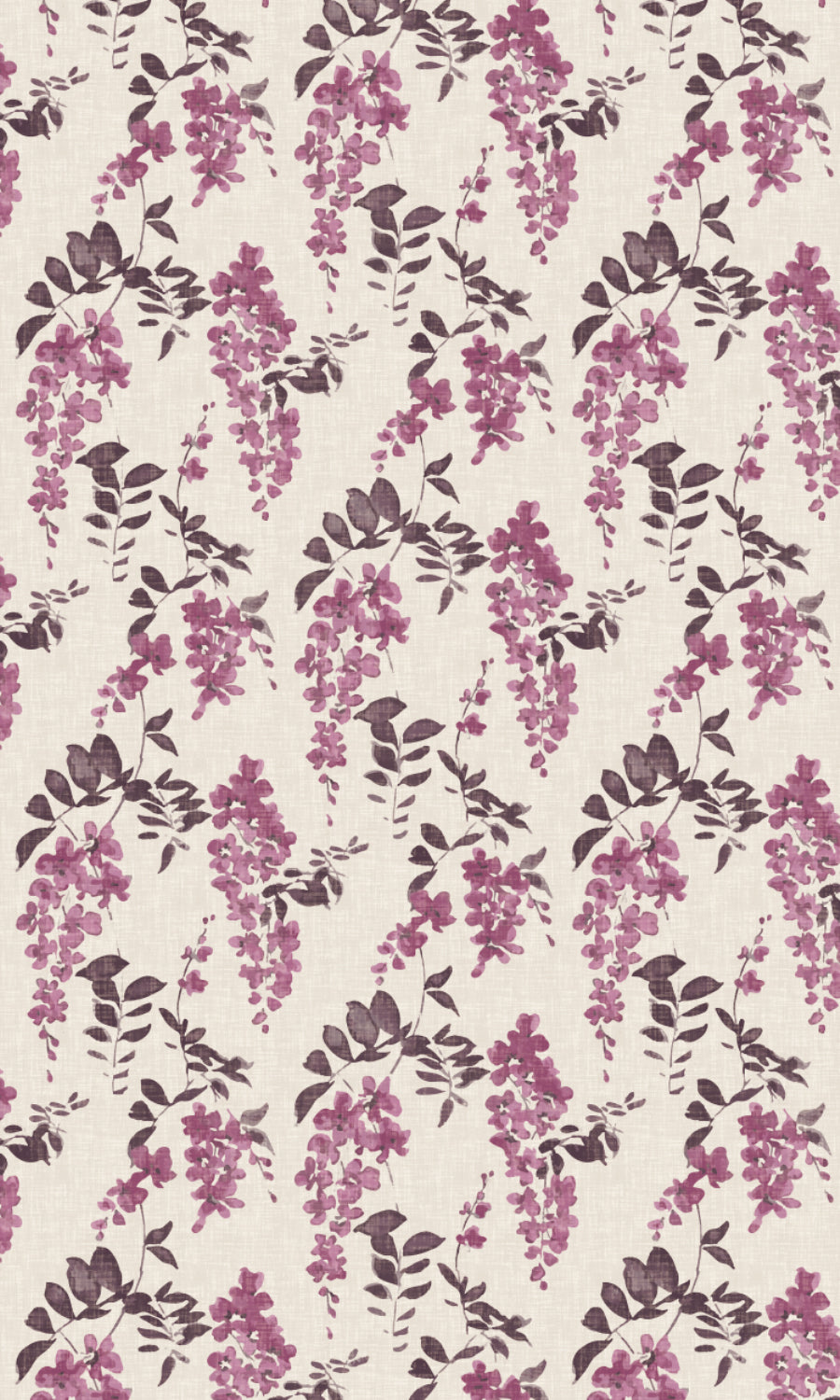 Dimout Floral Home Textile Fabric Material By the Metre (Purple/ Grey)