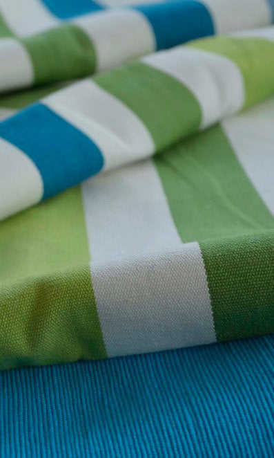Cotton Window Treatments Fabric Sample (Blue/ Green)