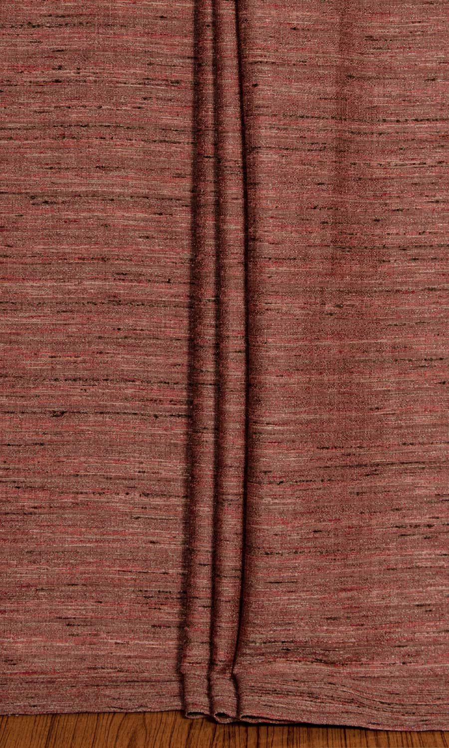 Faux Silk Textured Window Treatments Fabric By the Metre (Brick Red)