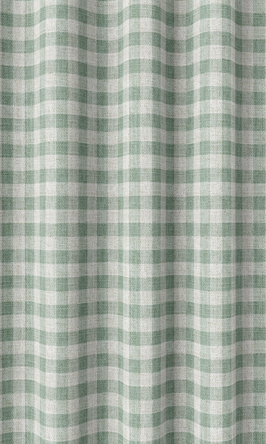 Checkered Home Décor Fabric By the Metre (Duck Egg Blue/ White)