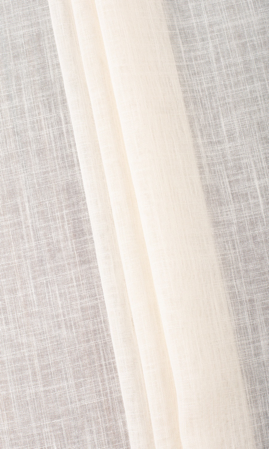 Plain Sheer Fabric Material By the Metre (Ivory/ Pale Beige)