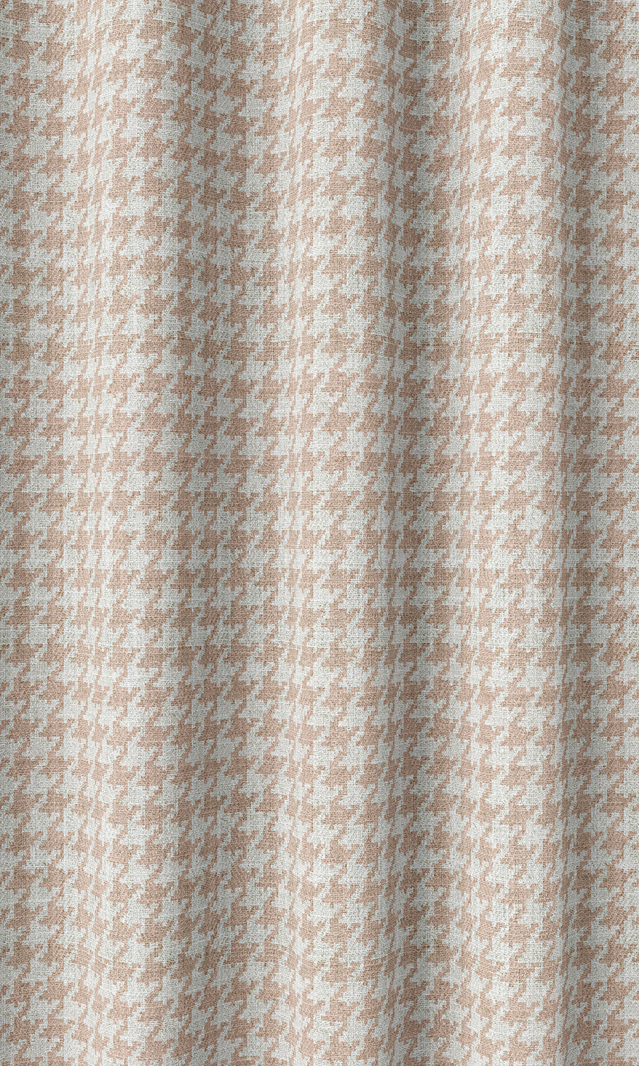 Houndstooth Print Home Décor Fabric Sample (Blush Pink/ White)