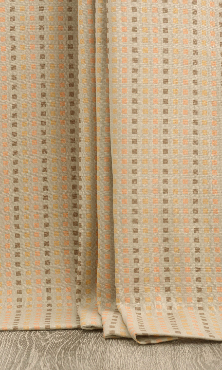Cotton Home Textile Fabric Material By the Metre (Beige/ Grey)