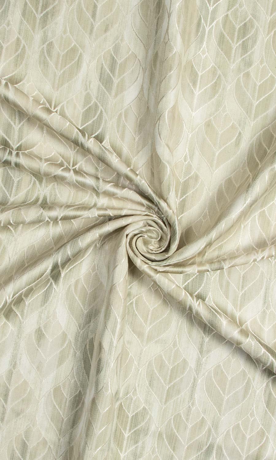Petal Patterned Window Treatments Fabric By the Metre (Soft Green)