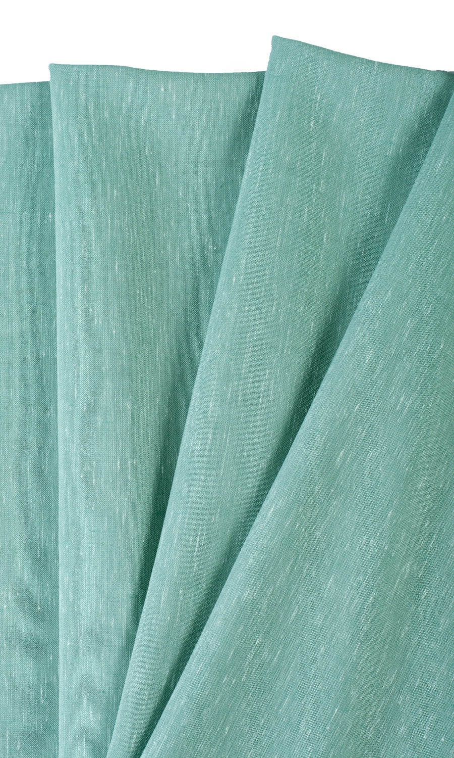 Plain Sheer Fabric Material By the Metre (Cyan Green)