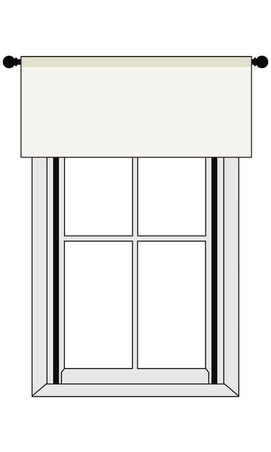 Pole mounted flat panel valance