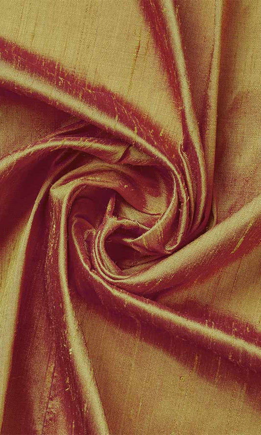 Dupioni Silk Curtains (Mustard Orange)