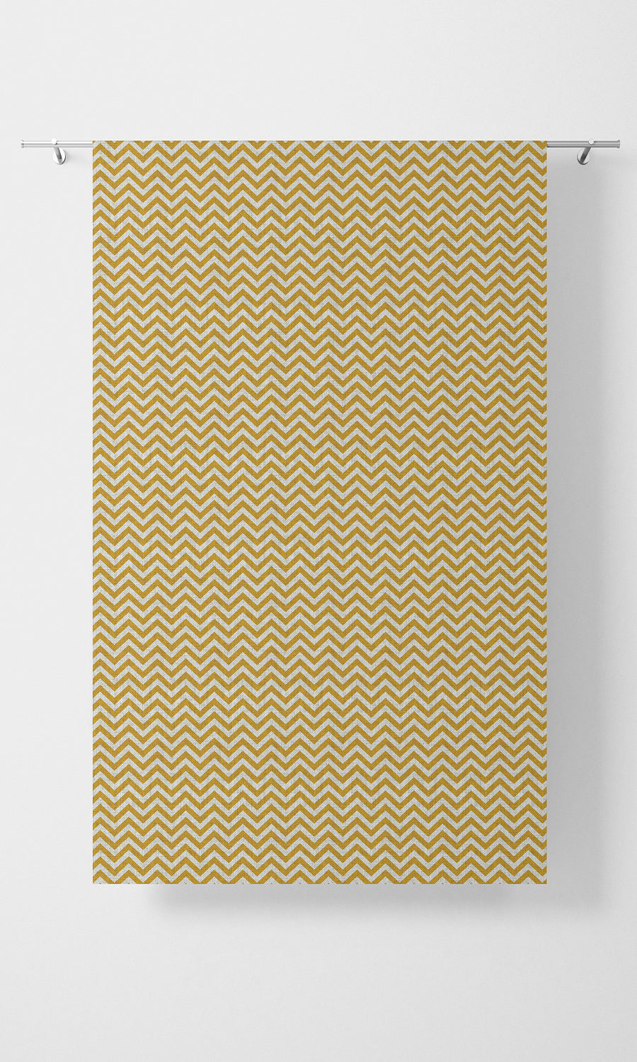 Chevron Print Home Textile Fabric Material Sample (Deep Yellow/ White)