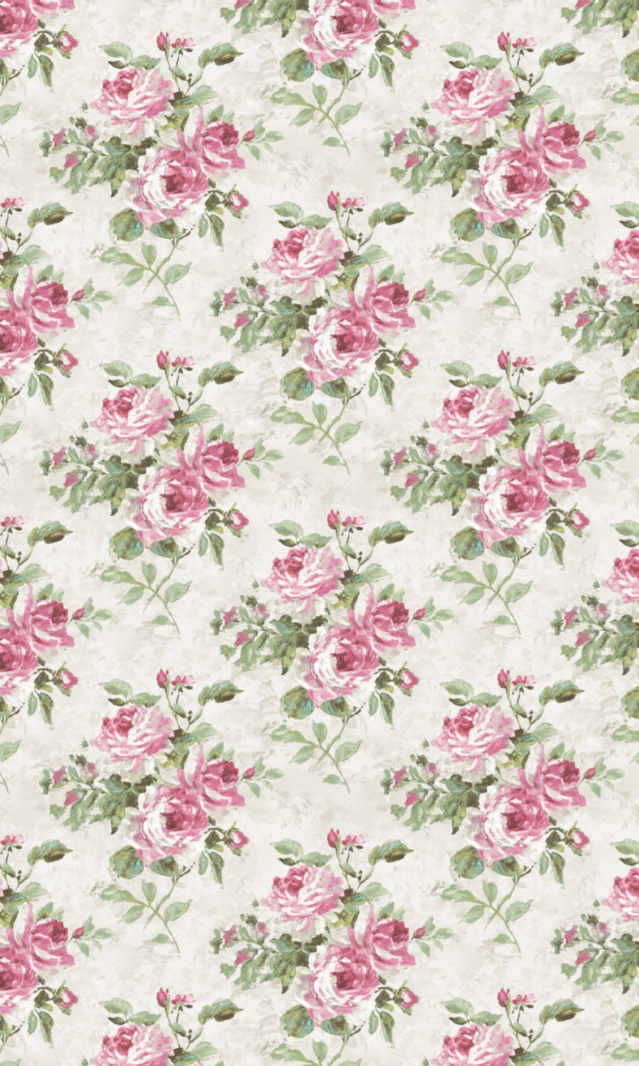 Floral Dimout Home Textile Fabric Material By the Metre (Pink/ White/ Green)